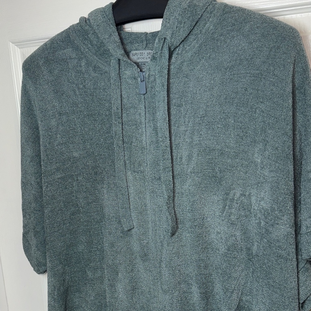 Barefoot Dreams CozyChic Ultra Lite Knit Short Sleeve Zip Up - Picture 11 of 12